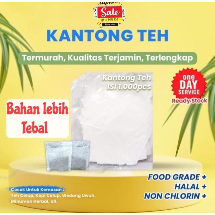 JH8 Kantong Teh Celup Kosong 1000 Pcs ,7 Tea Bag Saringan Kopi Kertas COD