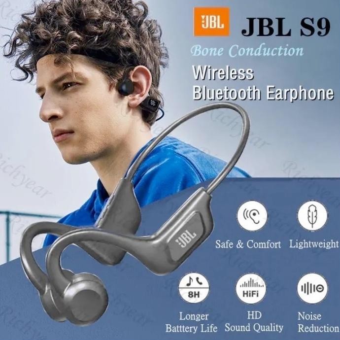JBL U9 Nirkabel Bone Conduction Earphone BT5.2 Low Latency Earphone Konduksi Tulang Asli
