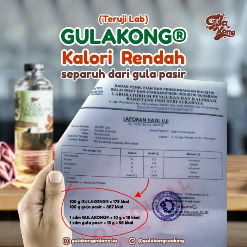 

Gula Singkong 1350 gram Gulakong Diabetic Sugar Low Calories SV