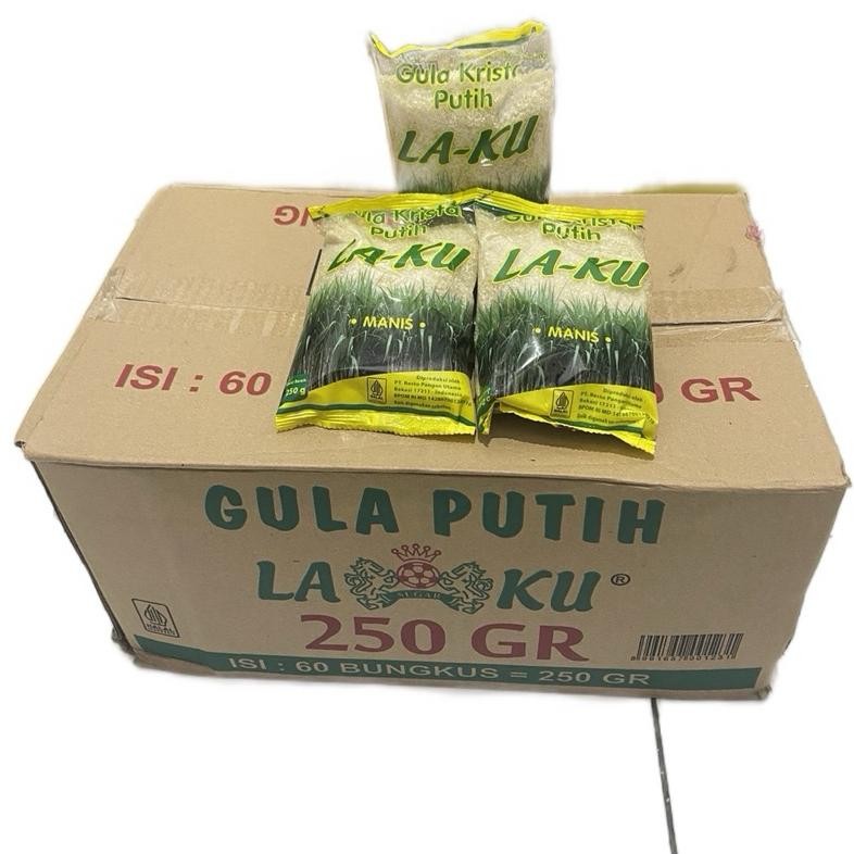 

Gula Pasir LaKu 250 Gram 1 Dus Isi 60 Pcs SV