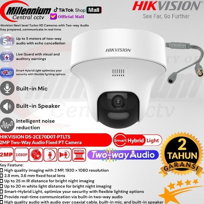 CAMERA CCTV INDOOR HIKVISION DS-2CE70D0T-PTLTS 2MP TWO WAY AUDIO