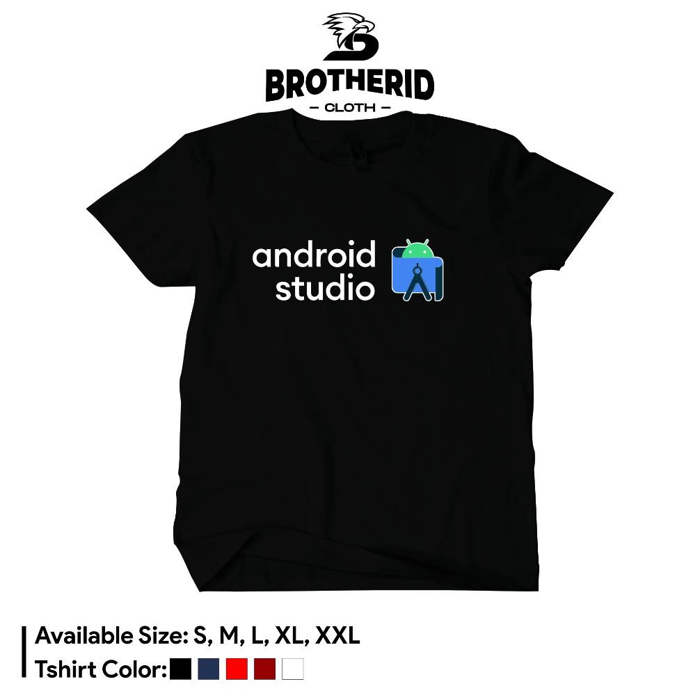 Promo Kaos Android Studio V2 Logo New Baju Programmer Developer Distro