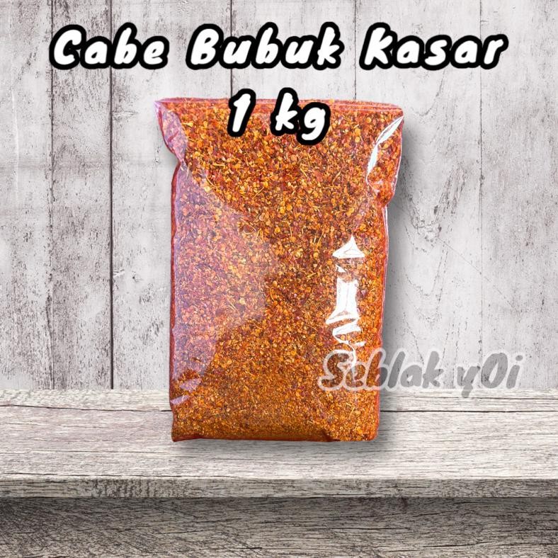 

Cabe bubuk kasar 1 kg super pedas jeletot
