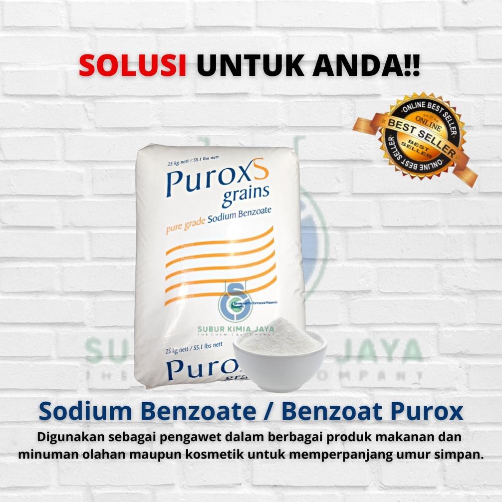 

Sodium Benzoate Pure Purox S Grains Ex Holland / Pengawet Makanan / Pengawet Minuman 1KG SV