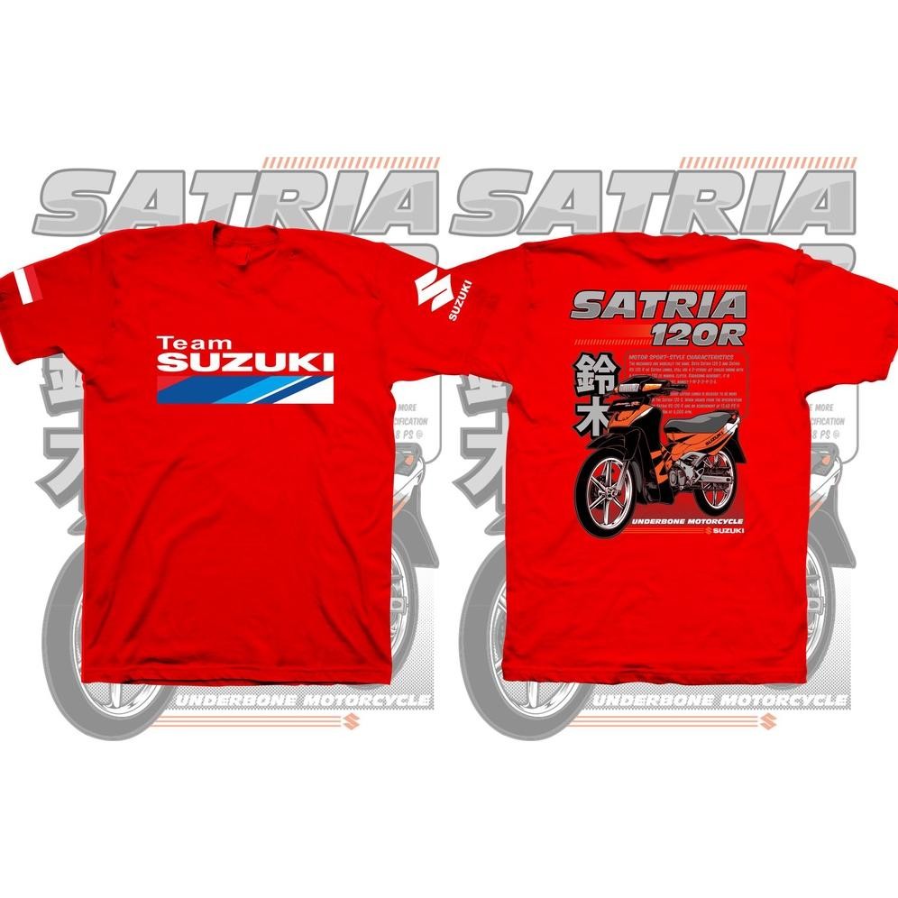 Promo Kaos Satria 2Tak Lumba Black Orange Atau Baju Distro Suzuki Satria R 120 Banyak Pilihan Warna 