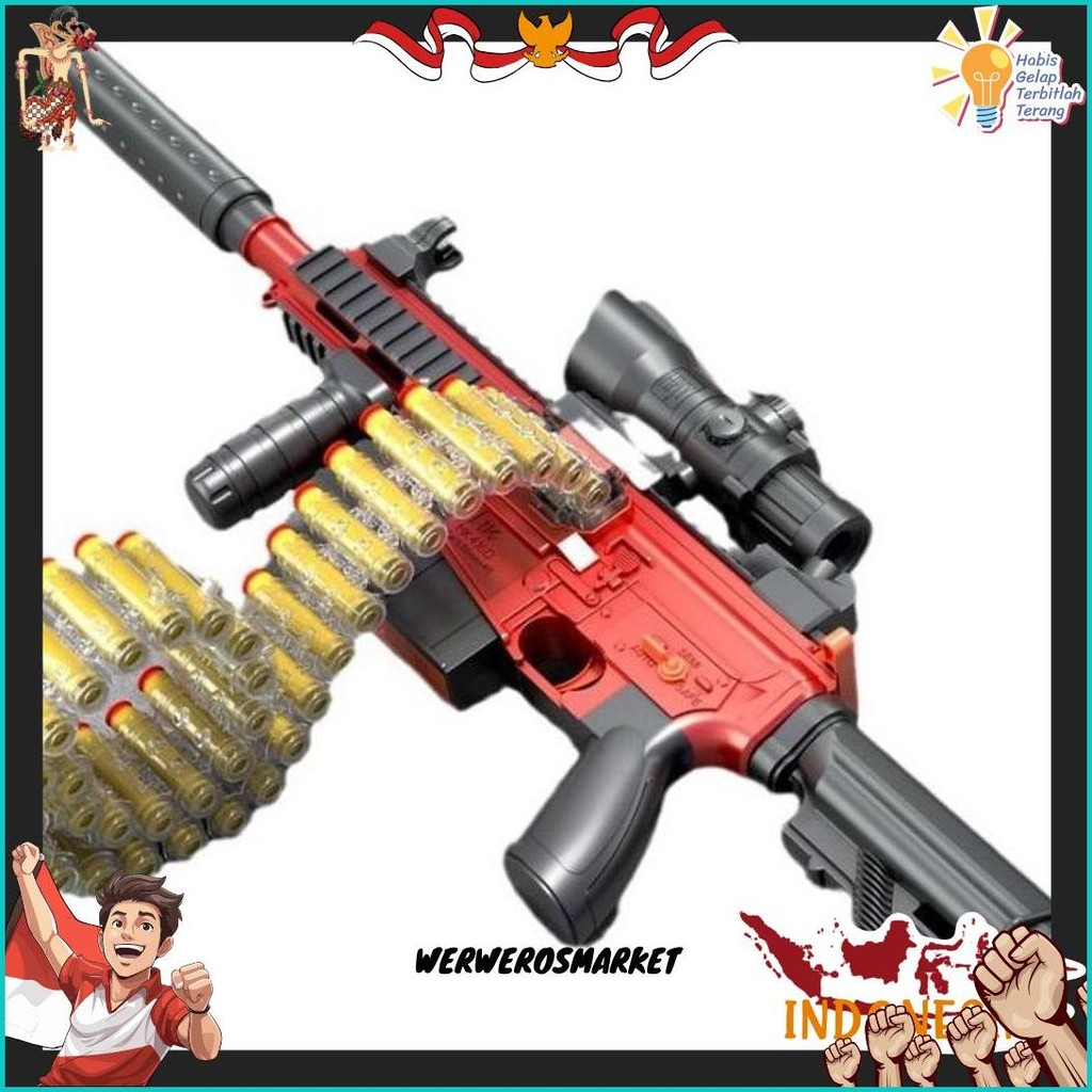 Mainan Anak Laki Laki Pistol Pistolan Tembak Tembakan Senapan Kokang Rifle Toy Gun M416 Original Pro