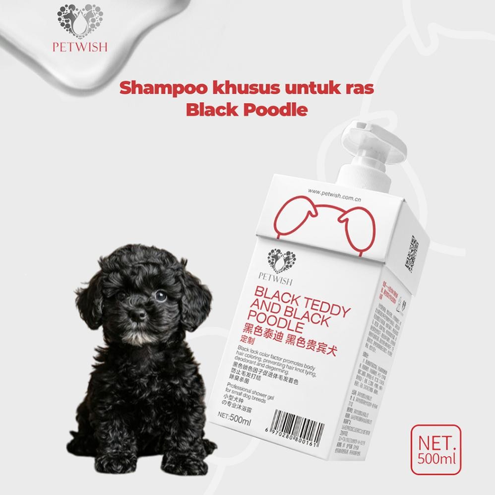 Petwish Shampo Anjing 500ML - Black Teddy & Black Poodle - Dog Shampoo
