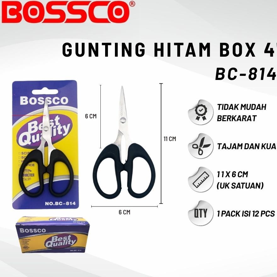 

1 Box Isi 12 Gunting Scissors Bossco 4 Inch6 Inch8 Inch Bc814816818