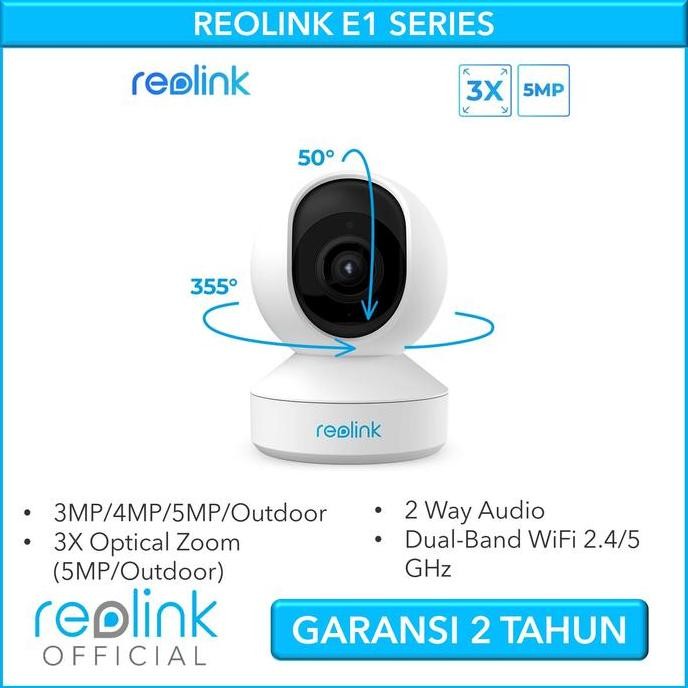 REOLINK E1 SERIES PAN TILT ZOOM INDOOR OUTDOOR CCTV RUMAH
