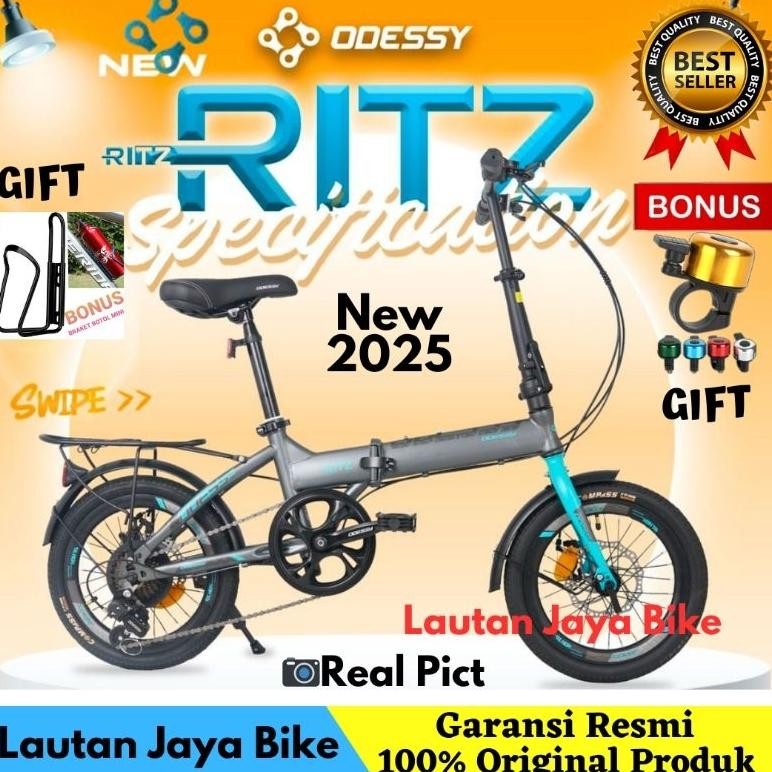 SEPEDA LIPAT 16 20 ODESSY RITZ BONCENGAN Rem Discbrake TERBARU