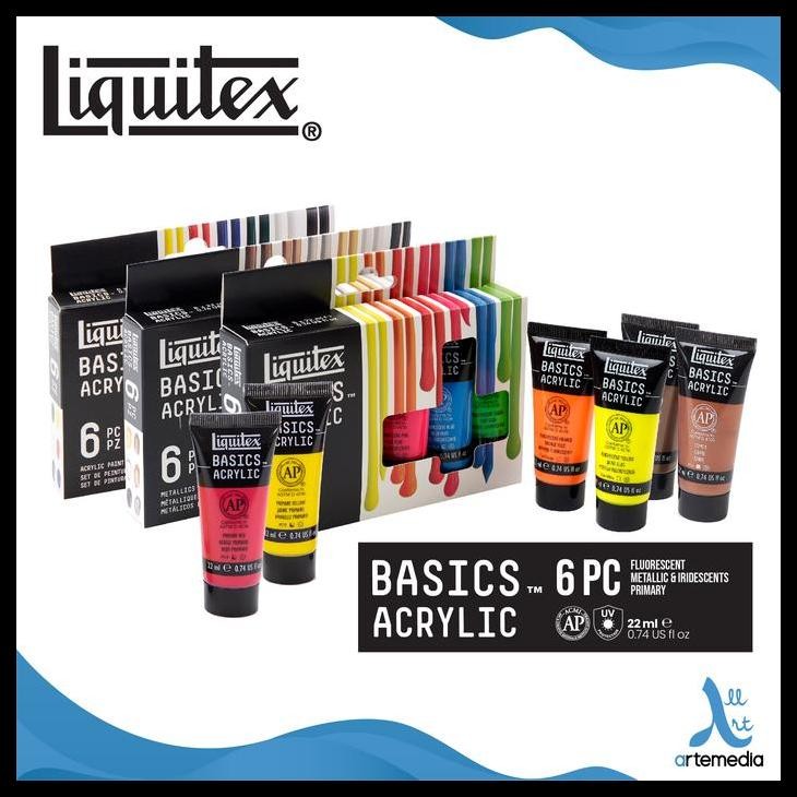 

Cat Akrilik Liquitex Basics 6X22Ml Acrylic Color Paint Set Best Quality