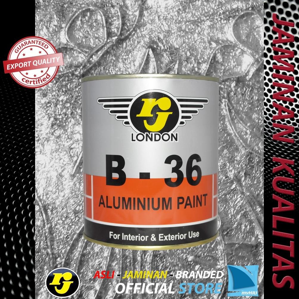 Cat Aluminium 800 ml Pagar, Tangki, Tiang, Pintu Besi, Rolling Door - Alumunium Paint RJ LONDON