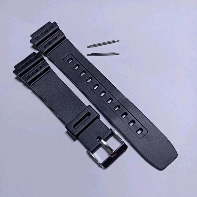 new  STRAP TALI JAM CASIO WR-100M WR100-M WR100M LUG 18MM WARNA HITAM FREE