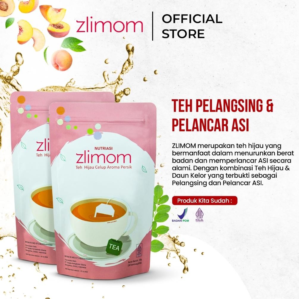 

Kuke Zlimom Teh Hijau Celup Aroma Persik 30 Kantong Teh Opsimom Uk-75