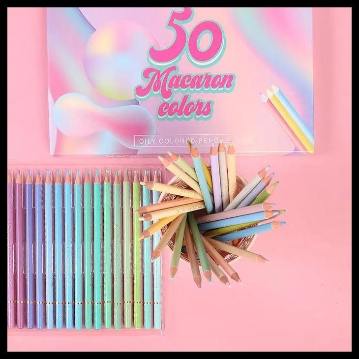 

Brutfuner Macaron 12/24/50/72 Colored Pencil Professional Pastel Drawing Pen Pencils Terlaris