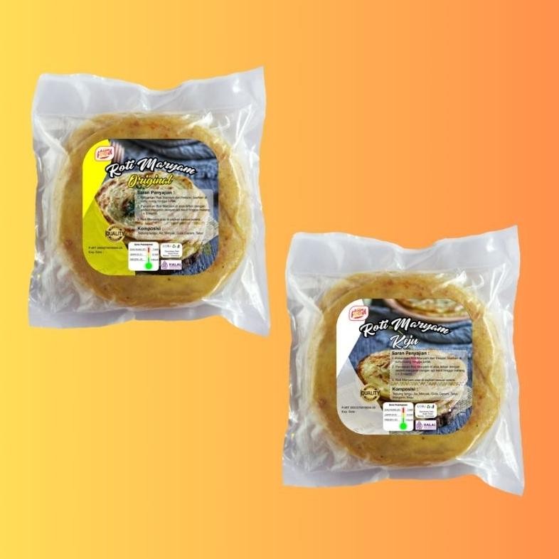 

[Paket 2 Mix] Roti Maryam Original & Keju 10 Pcs