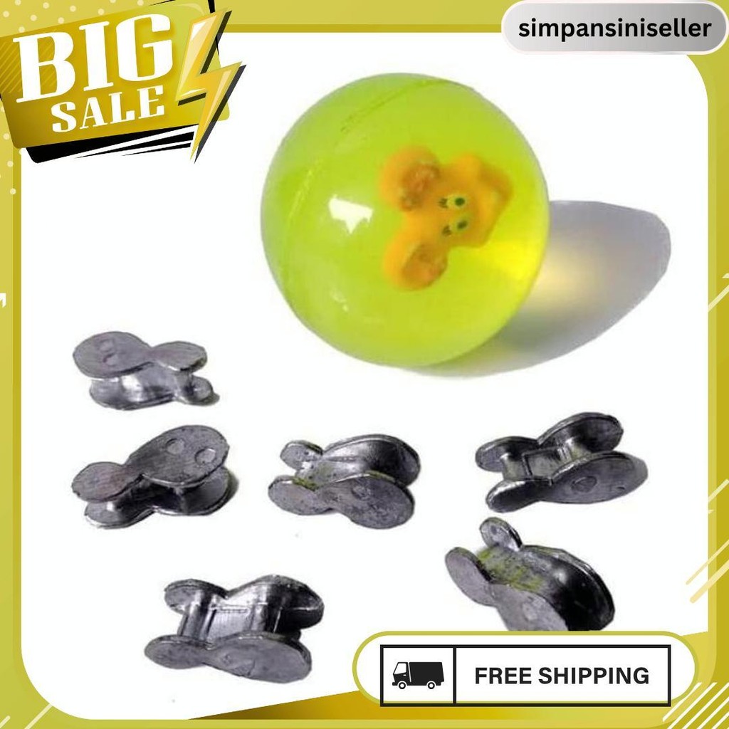 Mainan Anak Bola Bekel Besar Dan 5Pcs Biji Bekel 6.6