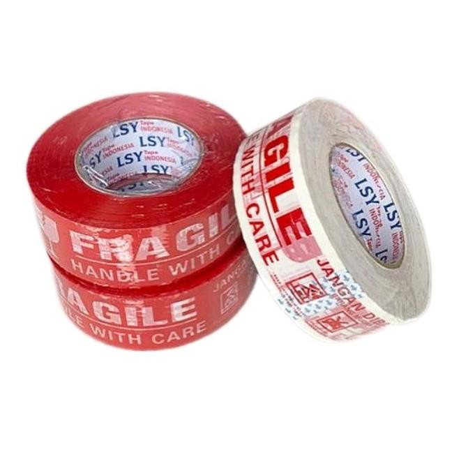 

JH8 lakban fragile full merah & putih LSY 48mm x 300yard full ( CBM )