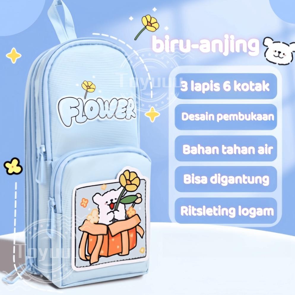 

JH8 Kotak Pensil Anak Sekolah/Tempat Pensil Kapasitas/ 6 Lapis Tempat Pensil Kartun Motif Capybara Kuromi Melody Panda /Lopoy/Kapibara/Astronaut