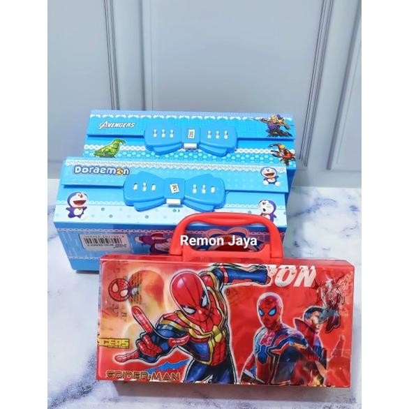 

JH8 promo kotak pensil 3D/tempat pensil kode karakter 3 tingkat/gambar cewek cowok