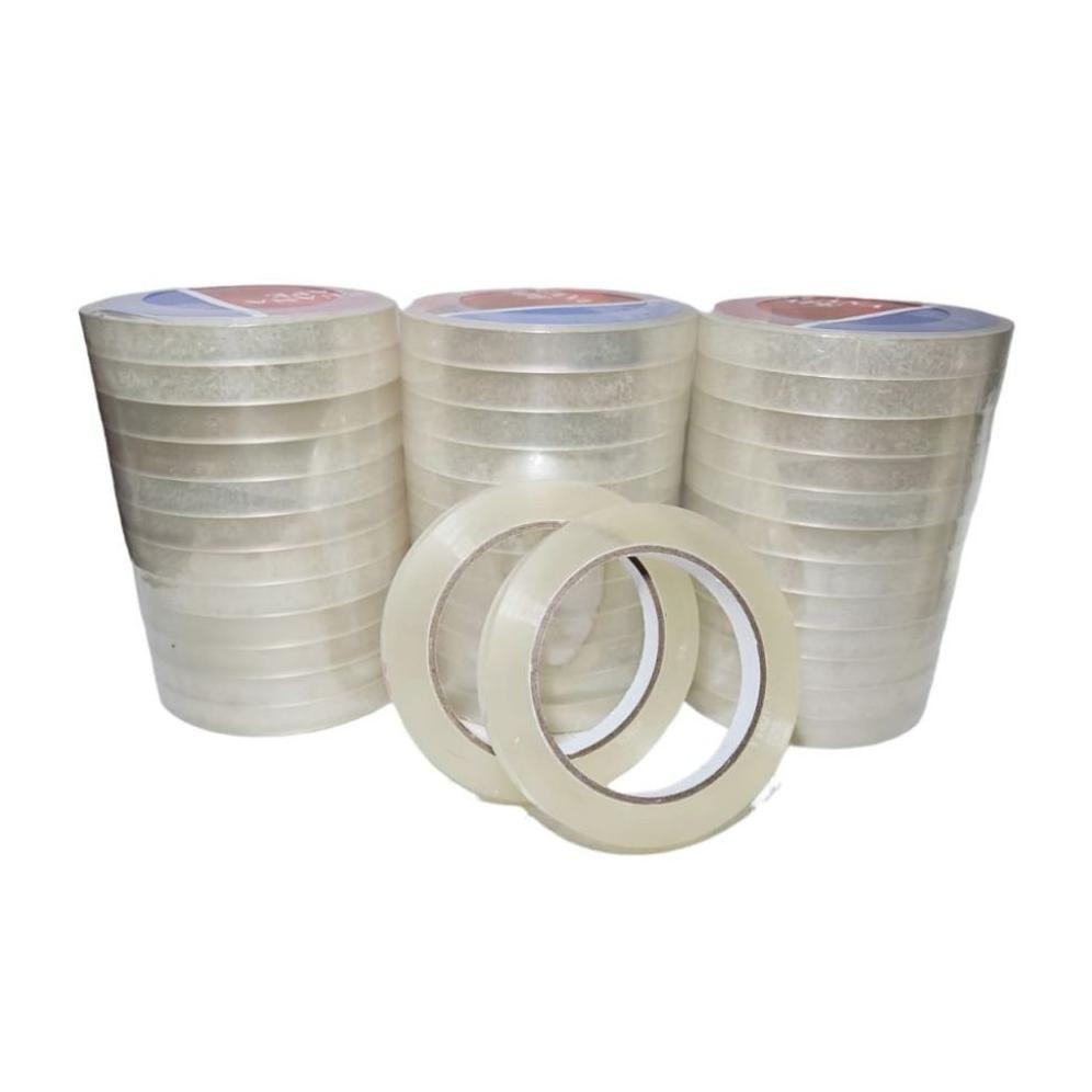 

JH8 LAKBAN KECIL BENING / SOLATIP / SELOTIP UKURAN 1/2 inch 12mm & 1 INCH 24MM PANJANG 100 yard
