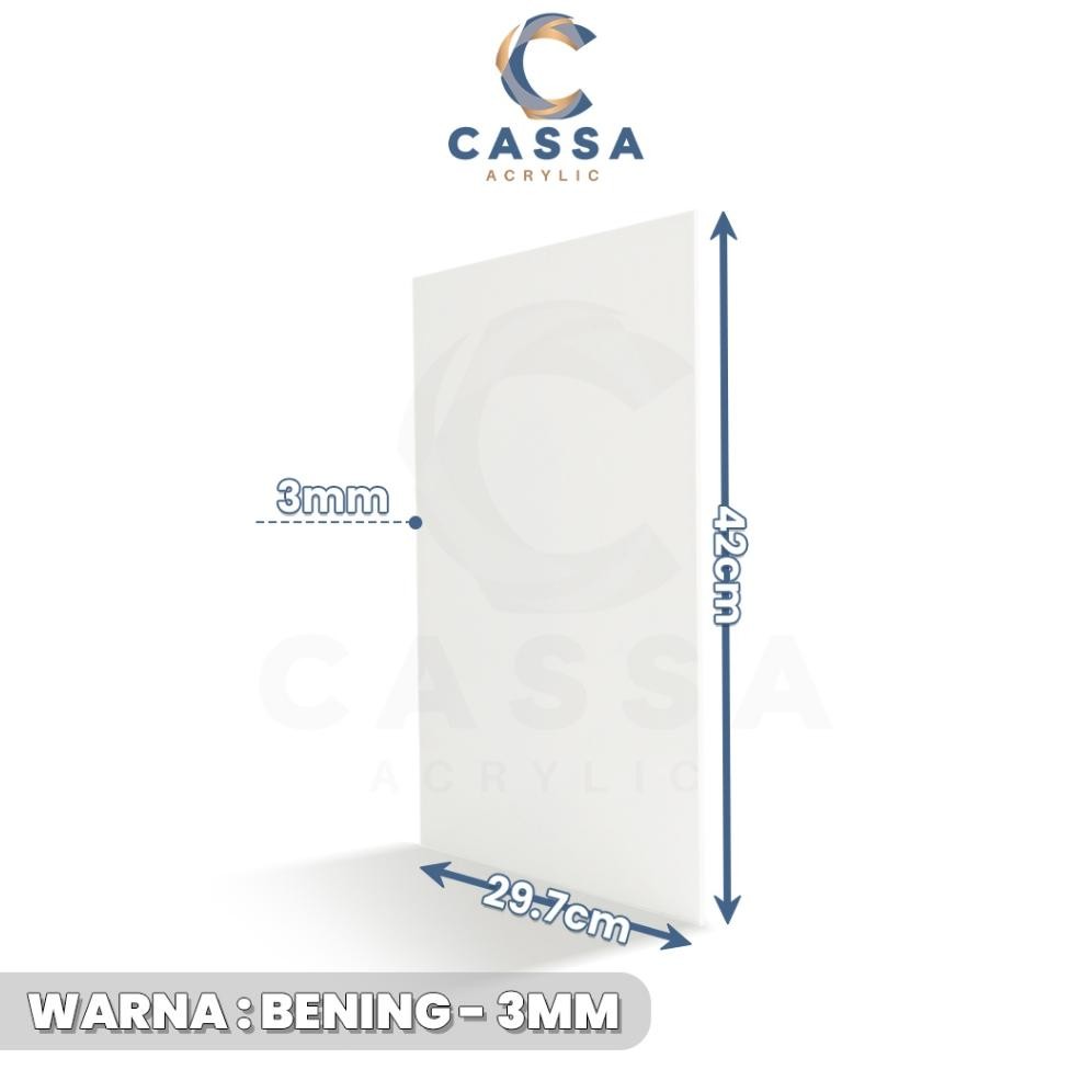 

JH8 Akrilik Lembaran Bening Hitam Putih A3 3mm / Acrylic Sheet Clear Transparant
