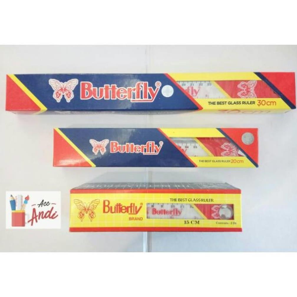 

JH8 [PAM] Penggaris Butterfly 30cm (12Pc s)