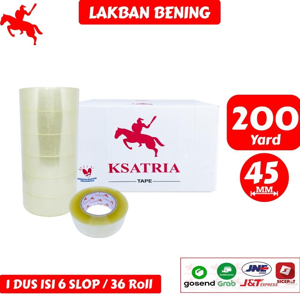 

JH8 Lakban OPP Tape / Lakban Bening KSATRIA Tape 200 Yard (1 Dus)