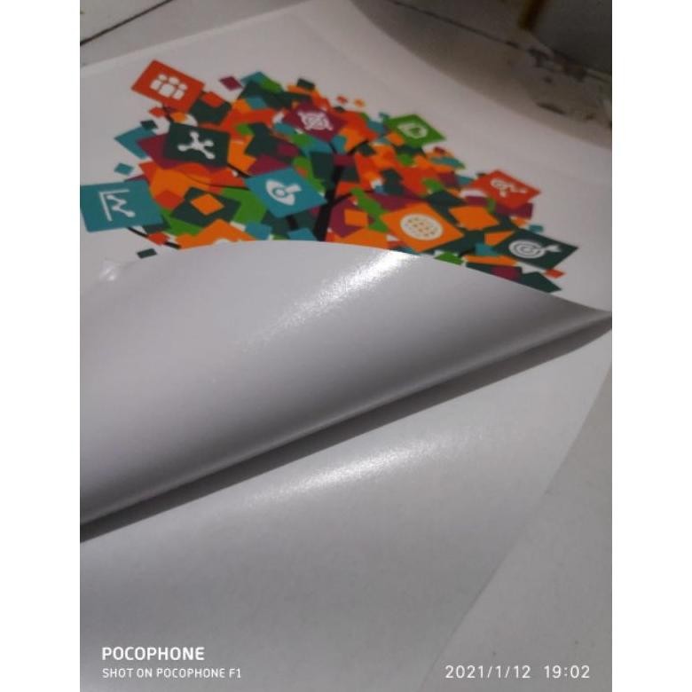 

JH8 INKJET STICKER glossy mengkilap A4 isi 20 lembar/kertas stiker foto mengkilap