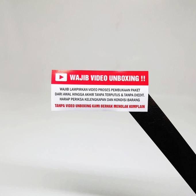 

JH8 Stiker Label Wajib Video Unboxing 7 x 3 cm (1 roll isi 500 pcs)