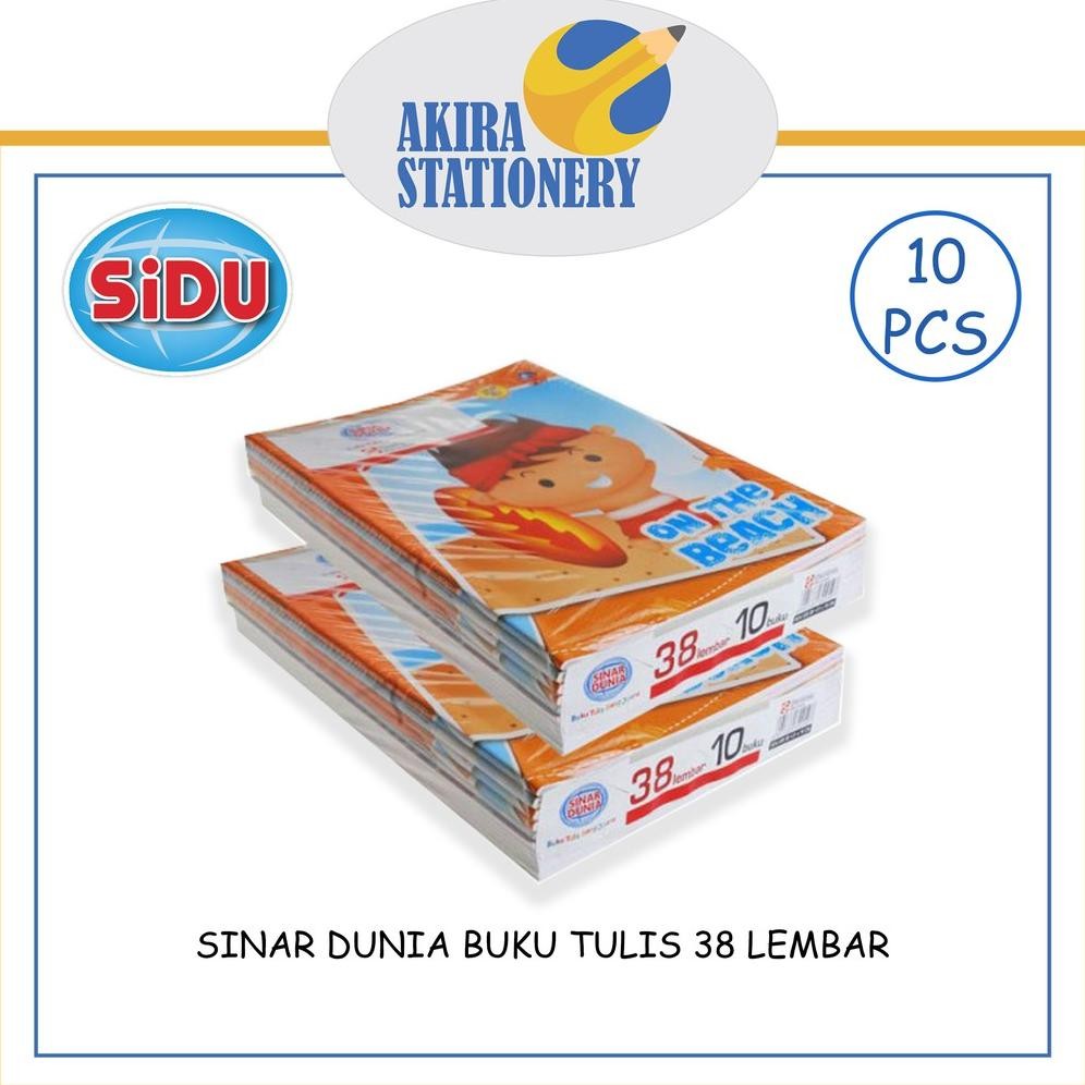 

JH8 Buku Tulis SIDU 38 Lembar ( 10 Pcs ) / Buku Sekolah SINAR DUNIA 38 Lbr Ukuran Kecil Pak ( BUKU )