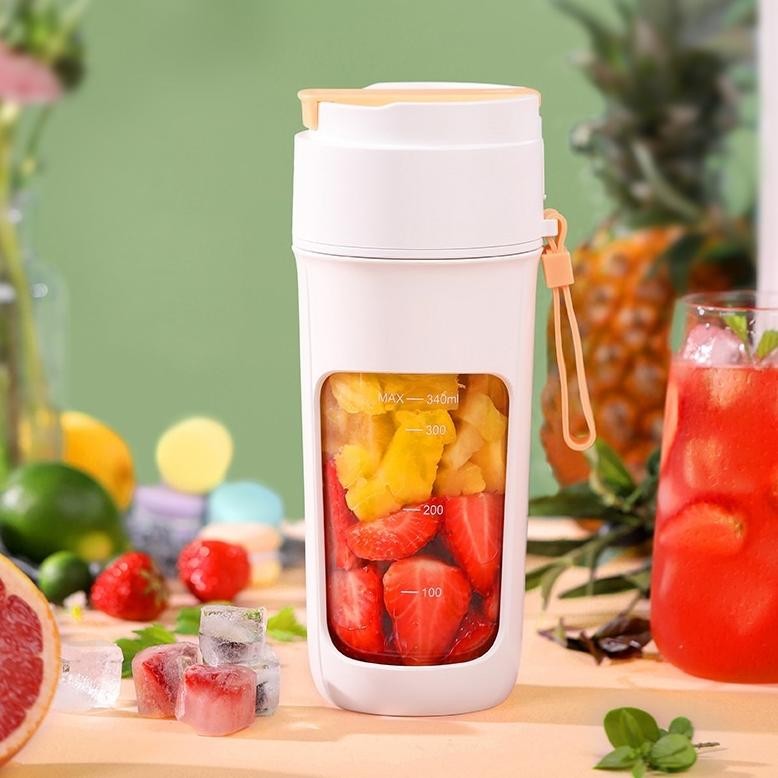 ZHENMI Blender Portable Buah Bottle Mini Juicer 3000mAh 340ml - ZMGZ-J5 - White