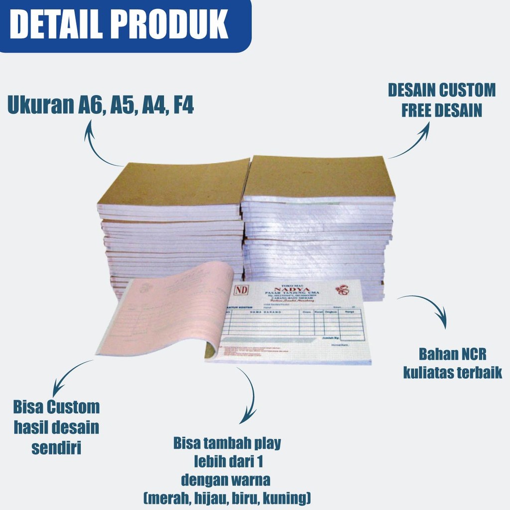 

JH8 CETAK NOTA KEBUTUHAN KANTOR, WARUNG, SKINCARE FREE DESAIN CUSTOM 1 HARI SELESAI