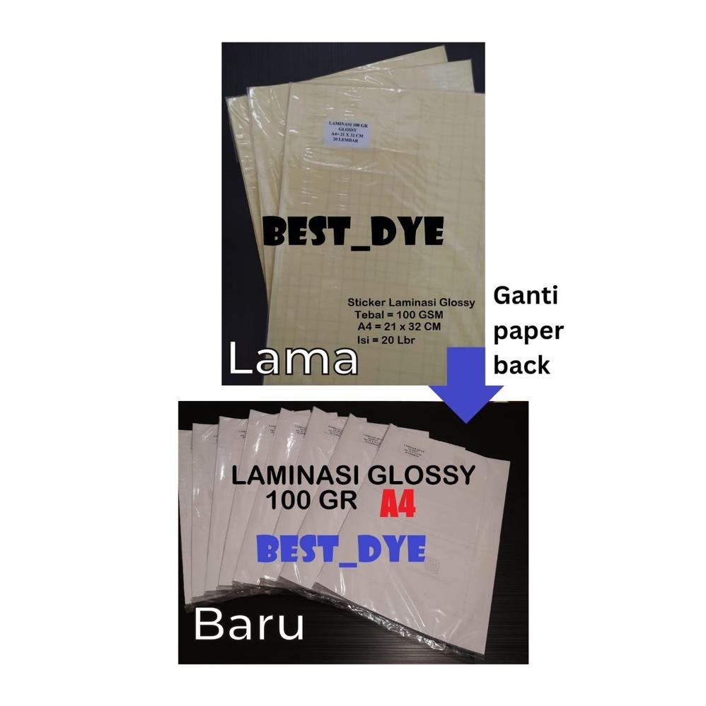 

JH8 Plastik Laminasi Dingin GLOSSY 100 GR, A4= 21 x 32 Cm, 1 Pack= 20 Lembar