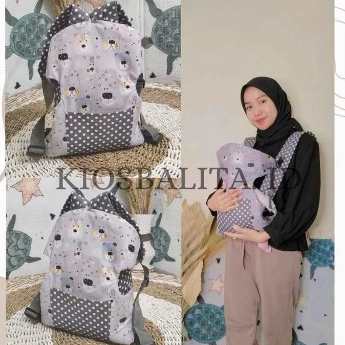 GENDONGAN BAYI MODEL KANTUNG DEPAN / Gendongan Bayi Ransel / Gendongan Bayi Depan Belakang