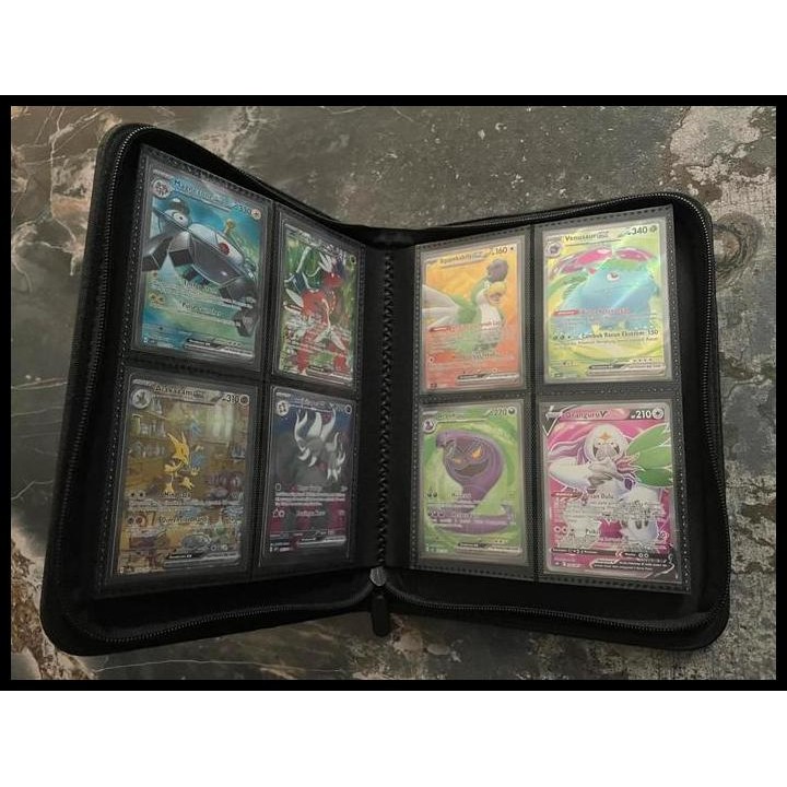 

Terlaris Hice Premium Zip Album Card Binder 4 Pocket Binder Kartu Pokemon Magic One Piece Flesh And Blood Tcg Good Quality