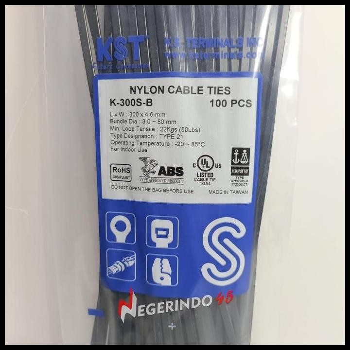 

Terlaris Kst Kabel Tis 300 370 X 4.6 7.6 Cable Tie Ties / Pengikat Kabel Good Quality