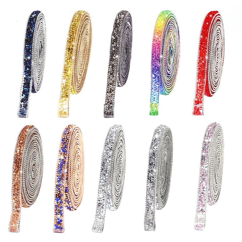 

Ducrystal 10/15Mm Self-Adhesive Resin Rhinestone Trim Glitter Crystal Rhinestone Ribbon For Diy Shoes, Bags, Dresses Decoration