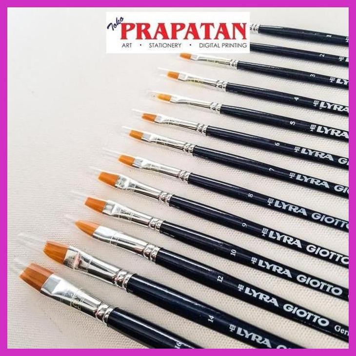 

( SEKOLAH / LUKIS ) DISCOUNT KUAS LUKIS LYRA GIOTTO FLAT / LYRA GIOTTO TAKLON FLAT BRUSH PER PC (SENI / MENGGAMBAR / ART / KERAJINAN ) GOOD QUALITY