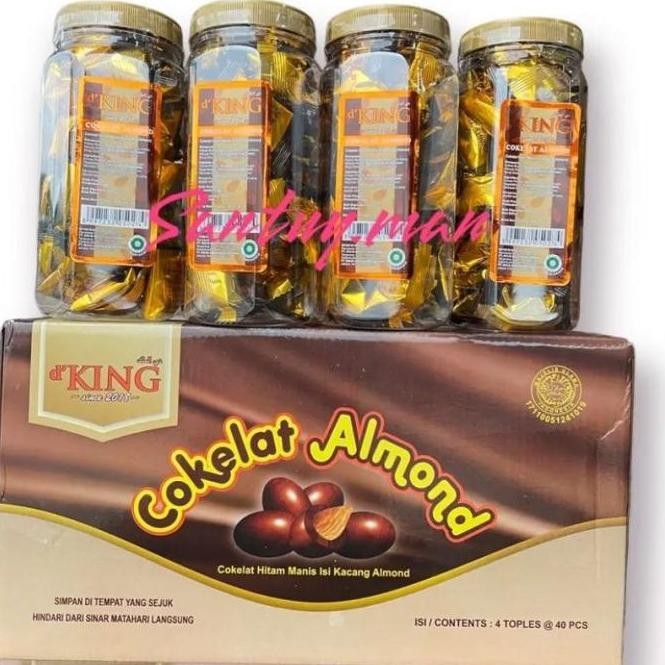 

coklat almond msudalifah1 kardus isi 4 Toples Cokelat Almond