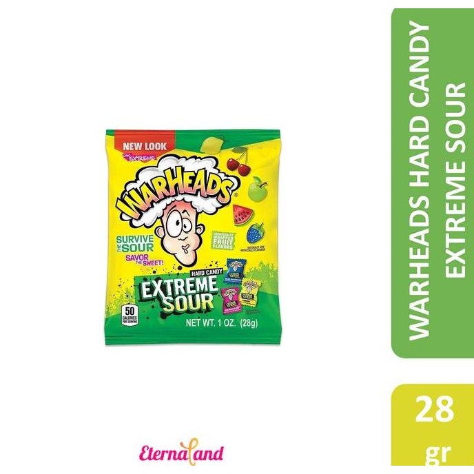 

Warheads Extreme Sour Hard Candy 28g, Permen Asem / permen asam