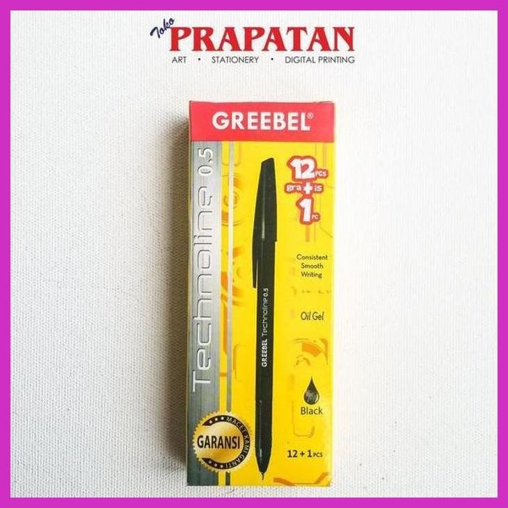 

( SEKOLAH / LUKIS ) PROMO PULPEN GREEBEL TECHNOLINE 0.5 BLACK PACK 12 PCS / BALL PEN (SENI / MENGGAMBAR / ART / KERAJINAN ) GOOD QUALITY