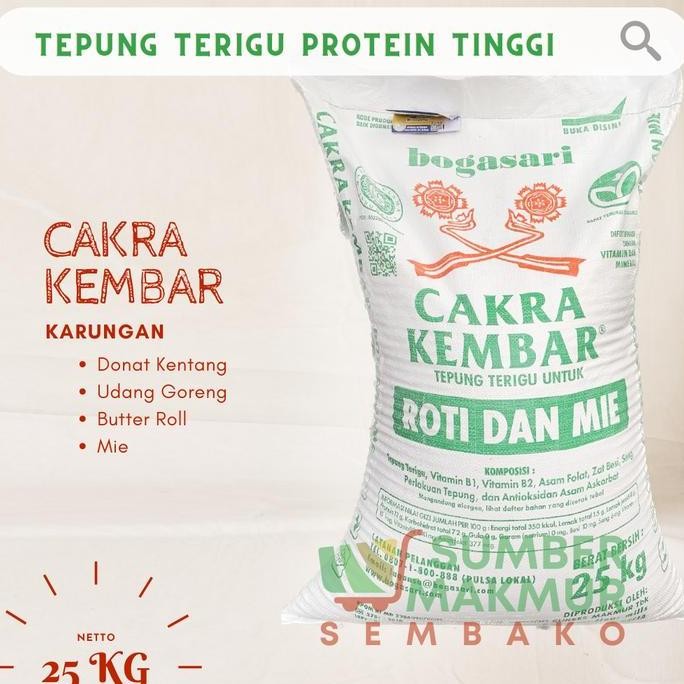 

Tepung Terigu Cakra Kembar 25 Kg [Grab/Gojek Only]