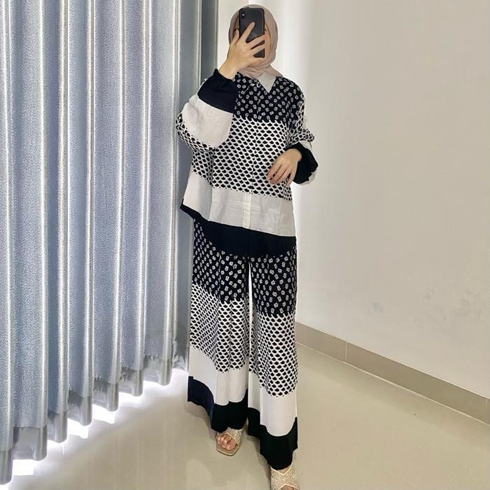Etnik Set Rayon Premium, Andin Set Rayon Premium, One Set Rayon Motif, Setelan Celana Rayon Motif, O