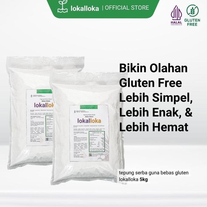 

Tepung Serba Guna Bebas Gluten Lokalloka 5 Kg Pengganti Terigu