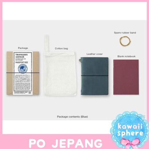

Midori Traveler'S Notebook Starter Kit |Passport Size Blue| Po Jepang