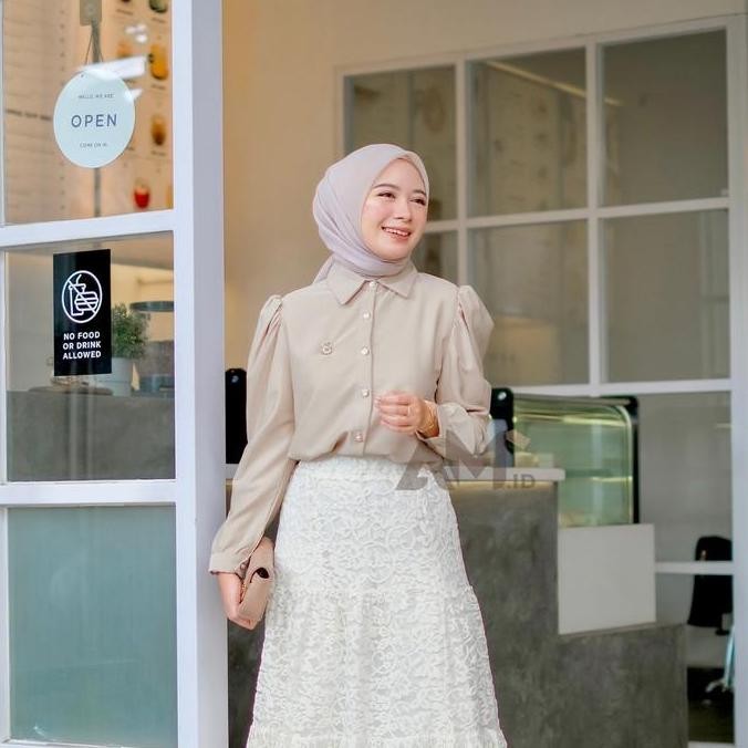Am.Indesign - Hyeri Shirt / Top Cotton Madonna / Atasan Wanita / Fashion Hijab Muslim