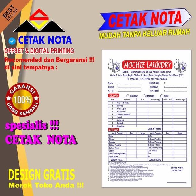 

Cetak Nota 40 Buku 1/4Folio Ncr Custom