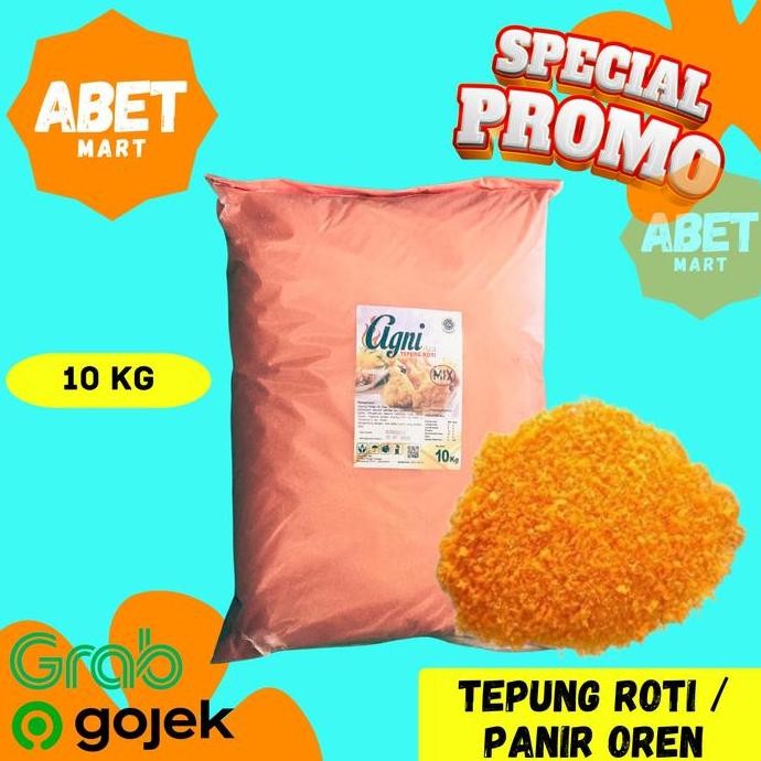 

Tepung Roti Orange Only Karung 10Kg - Kemasan 10 Kg Oren Panir Risoles Bread Crumbs