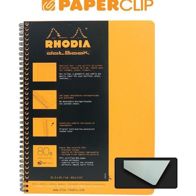

Notebook Rhodia A4+ Wirebound Orange Dot Grid 193118C